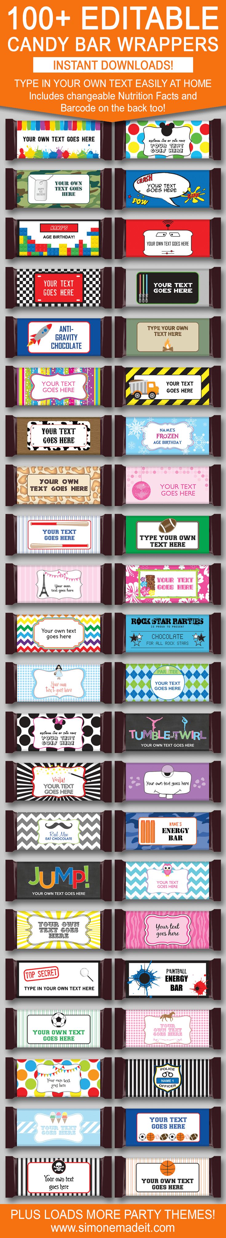 download free candy wrapper template hershey nuggets wrappers